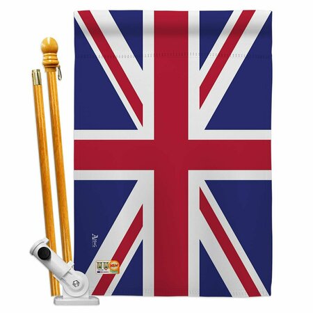 COSA 28 x 40 in. United Kingdom Flags of the World Nationality Impressions Vertical House Flag Set CO2158218